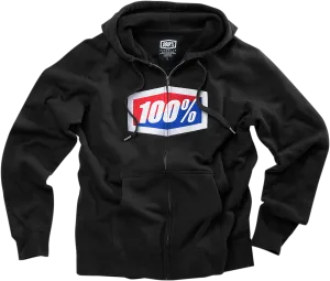 100% Official Fleece Zip-Up Hoodie - Black - Small 20032-00010