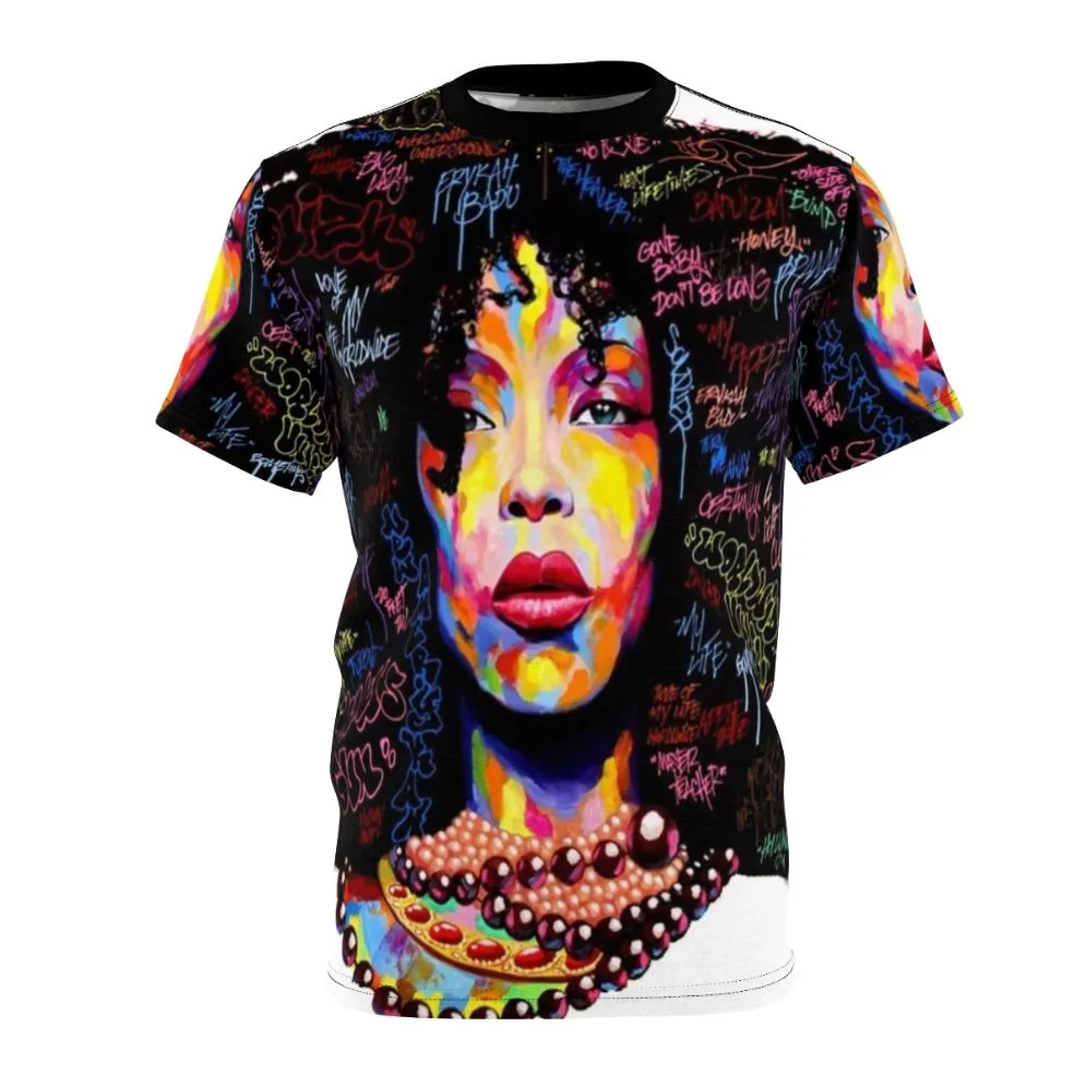 Abstract Art Afro Hair T-Shirt for Hip Hop & Soul Fans