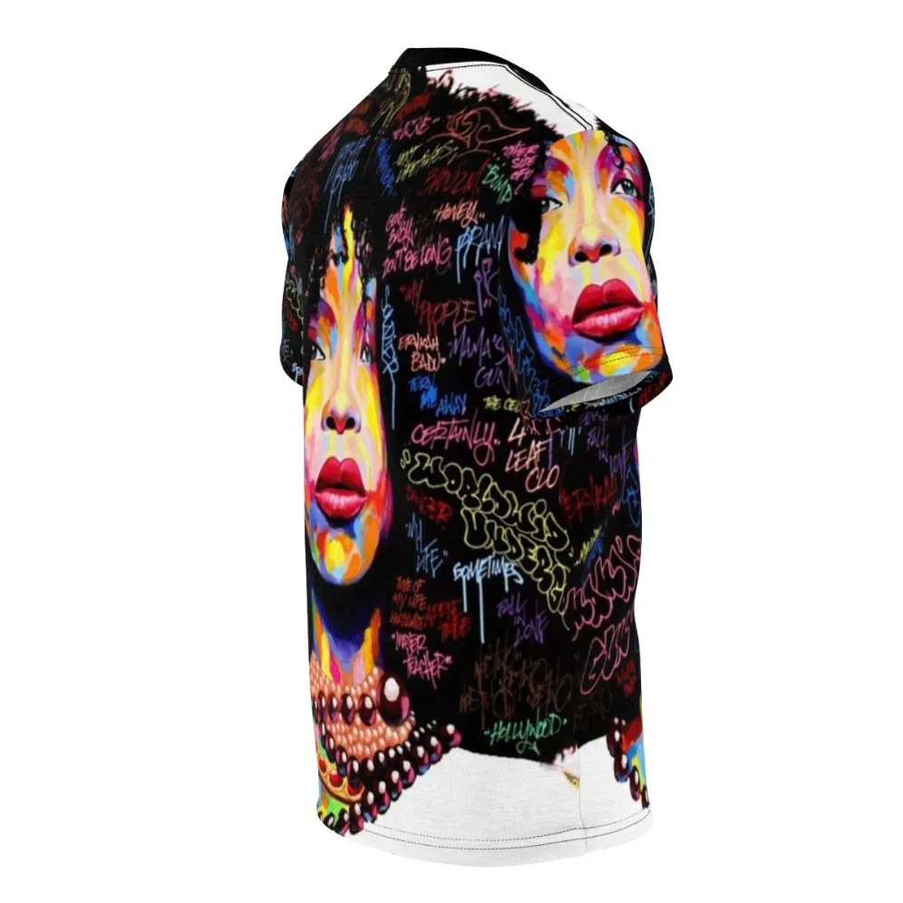 Abstract Art Afro Hair T-Shirt for Hip Hop & Soul Fans