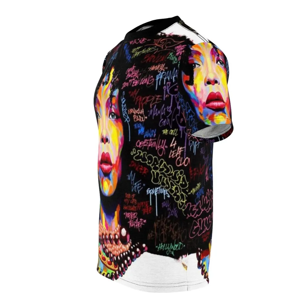 Abstract Art Afro Hair T-Shirt for Hip Hop & Soul Fans