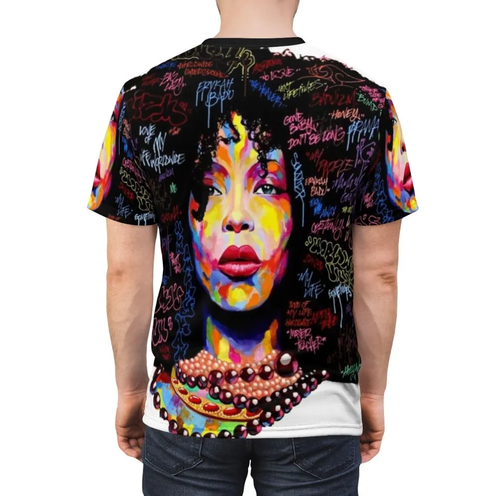 Abstract Art Afro Hair T-Shirt for Hip Hop & Soul Fans