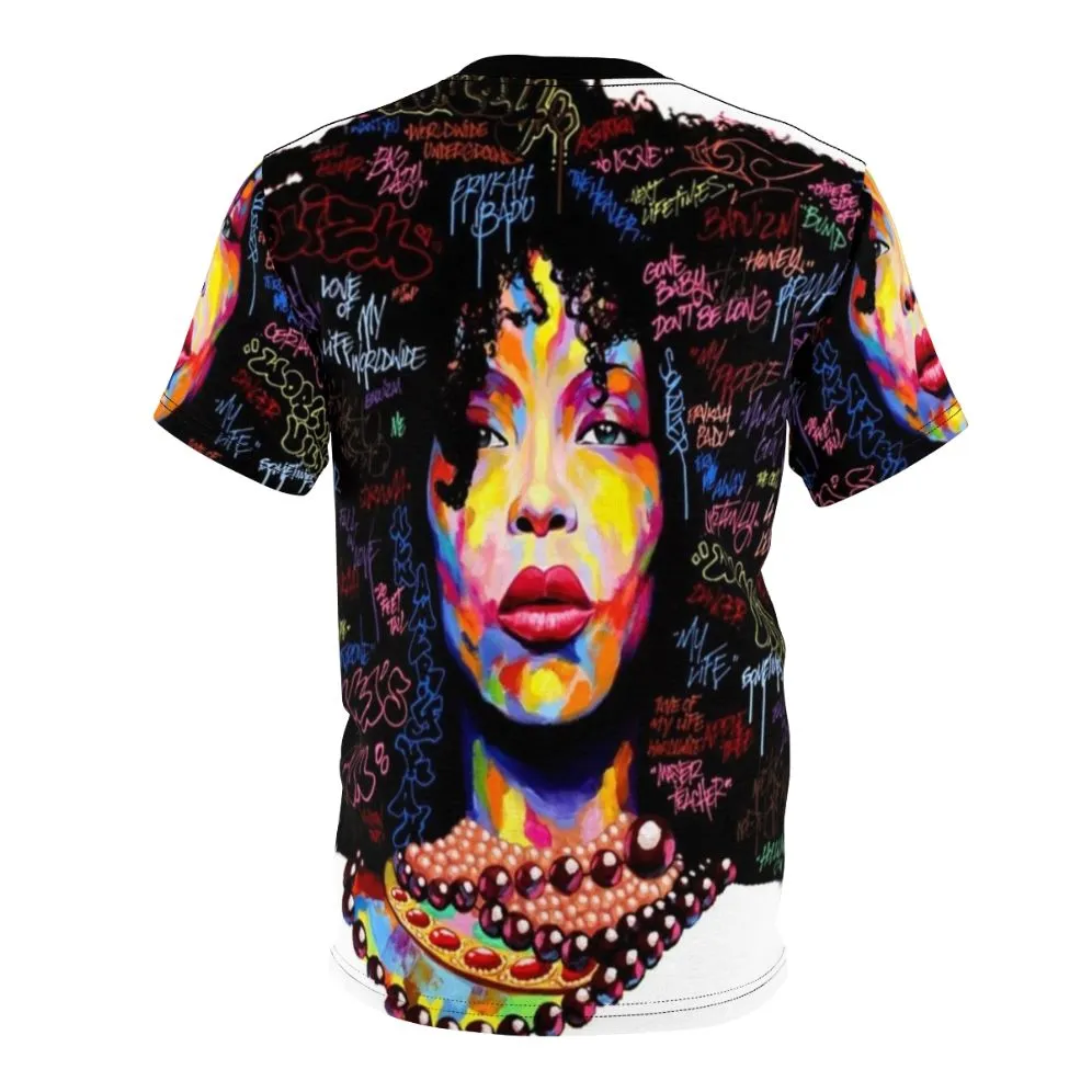 Abstract Art Afro Hair T-Shirt for Hip Hop & Soul Fans