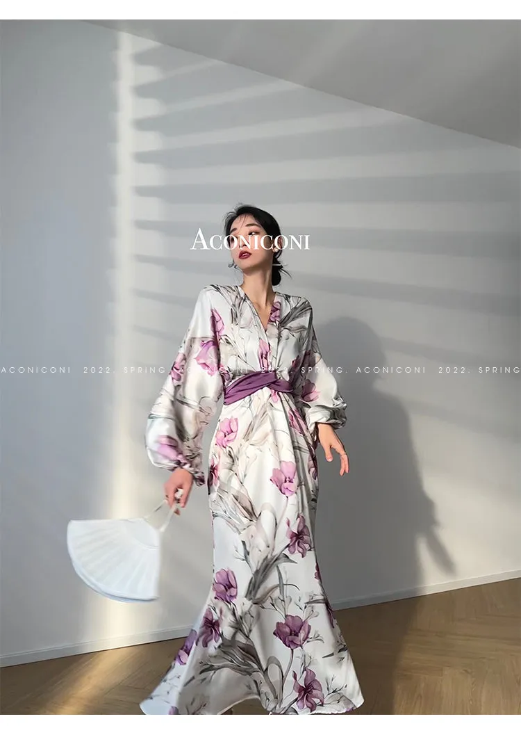 Aconiconi｜French light luxury japanese inspired dress - Begonia