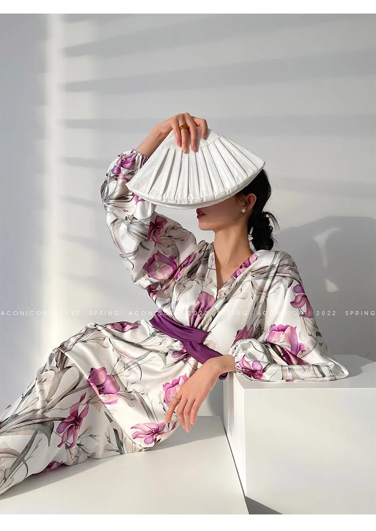 Aconiconi｜French light luxury japanese inspired dress - Begonia