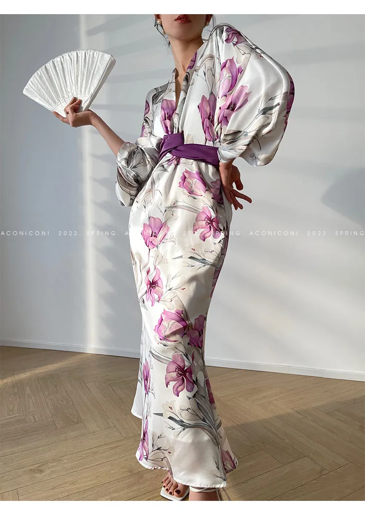 Aconiconi｜French light luxury japanese inspired dress - Begonia