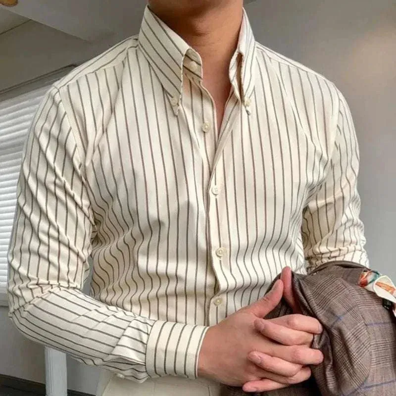 Antonios british tuxedo striped shirt