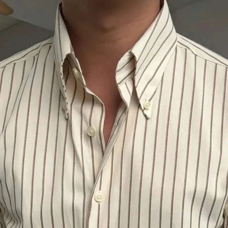 Antonios british tuxedo striped shirt