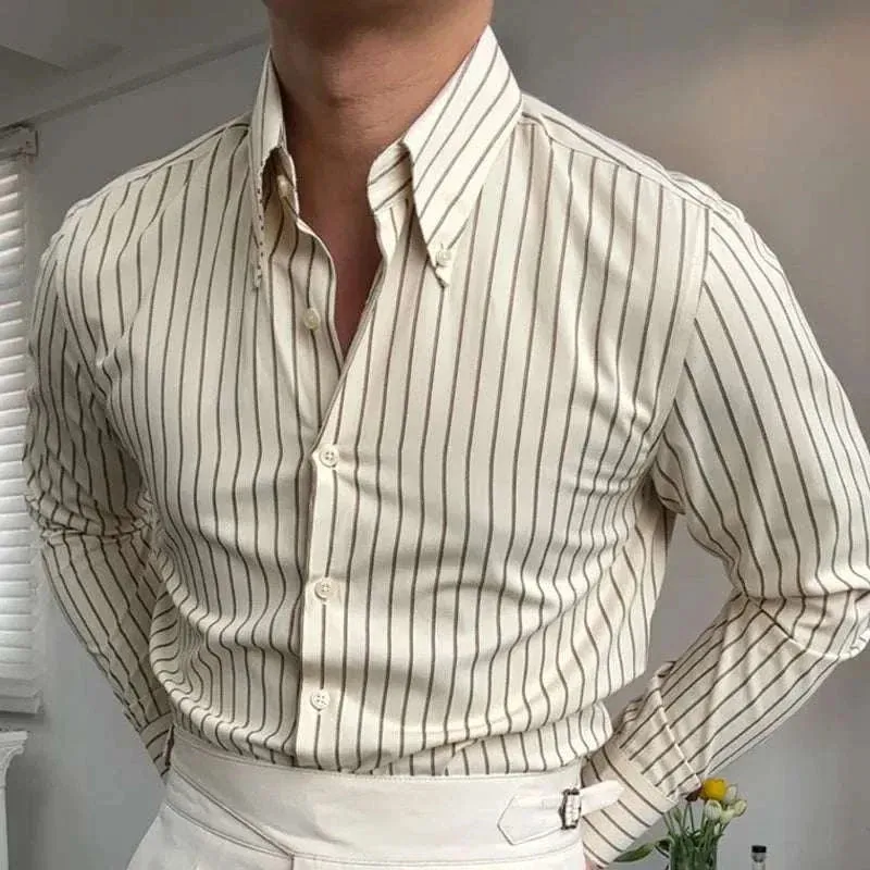 Antonios british tuxedo striped shirt