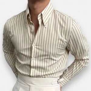 Antonios british tuxedo striped shirt