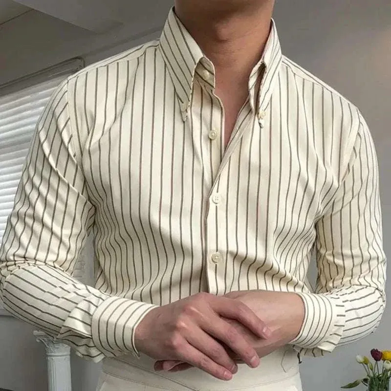 Antonios british tuxedo striped shirt