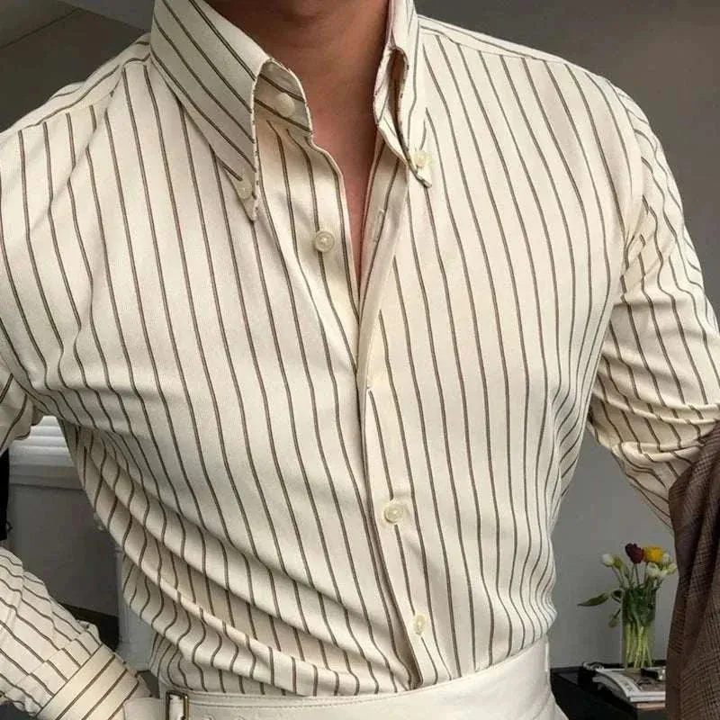 Antonios british tuxedo striped shirt
