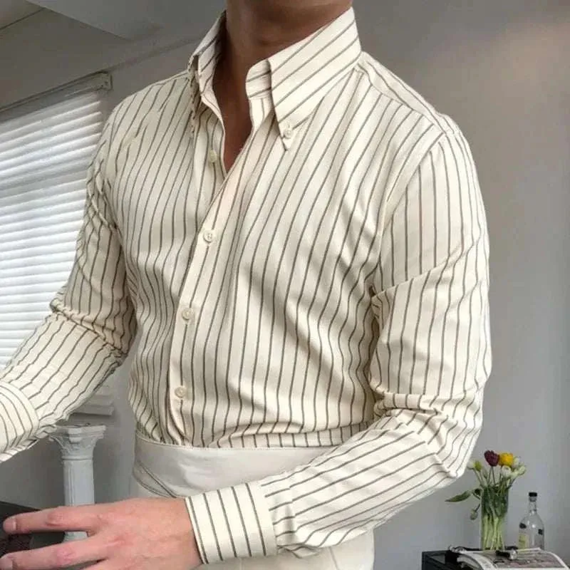 Antonios british tuxedo striped shirt