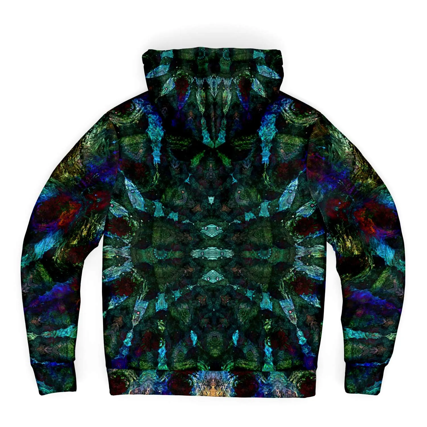 Azule Psychedelic Fleece-Lined Zip-Up Hoodie