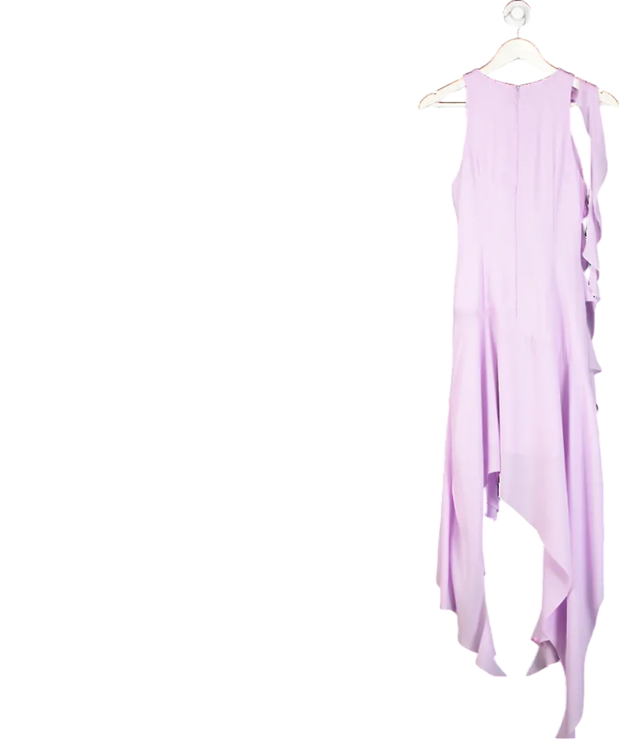 Bardot Purple Ivana Georgette High Low Dress UK 8