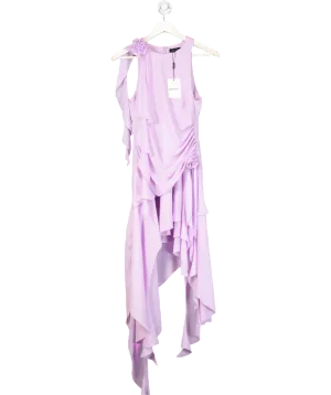 Bardot Purple Ivana Georgette High Low Dress UK 8