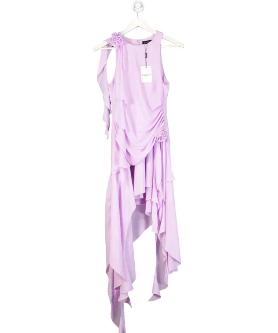 Bardot Purple Ivana Georgette High Low Dress UK 8