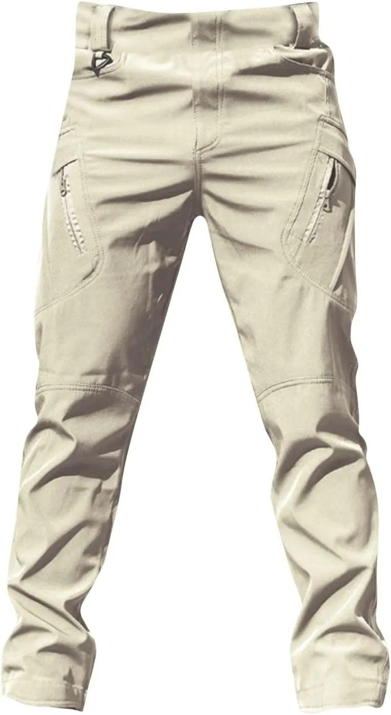 Cargo Pants Mens Slim Fit Multi Pockets Hiking Pants Ripstop Stretch Stylish Baggy Pants Y2K Tactical Trousers 2025