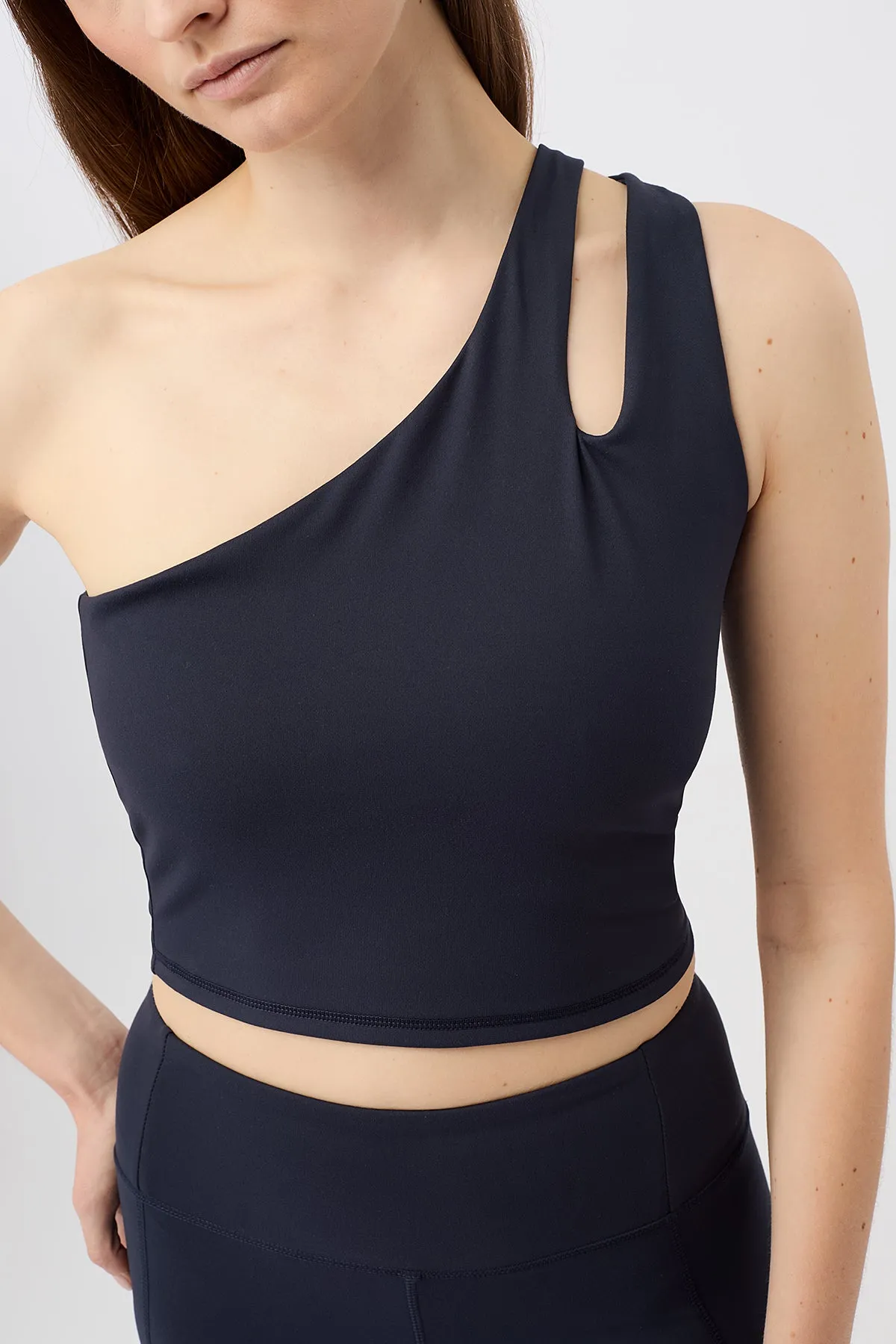 Cropped Shoulder Top (Night Sky)