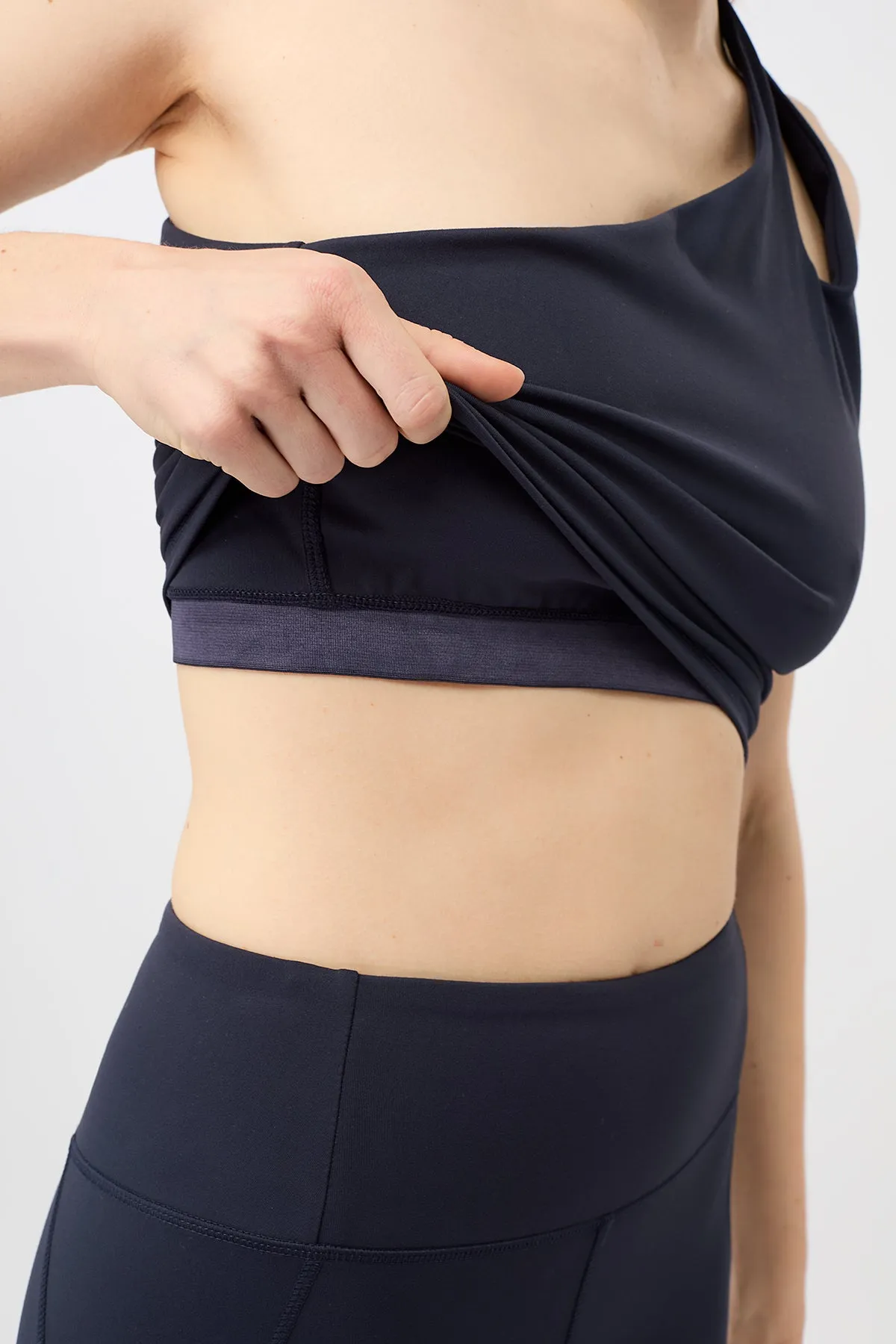 Cropped Shoulder Top (Night Sky)