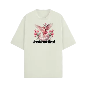 Cupid's Instinct Oversized T-shirt- Off-White