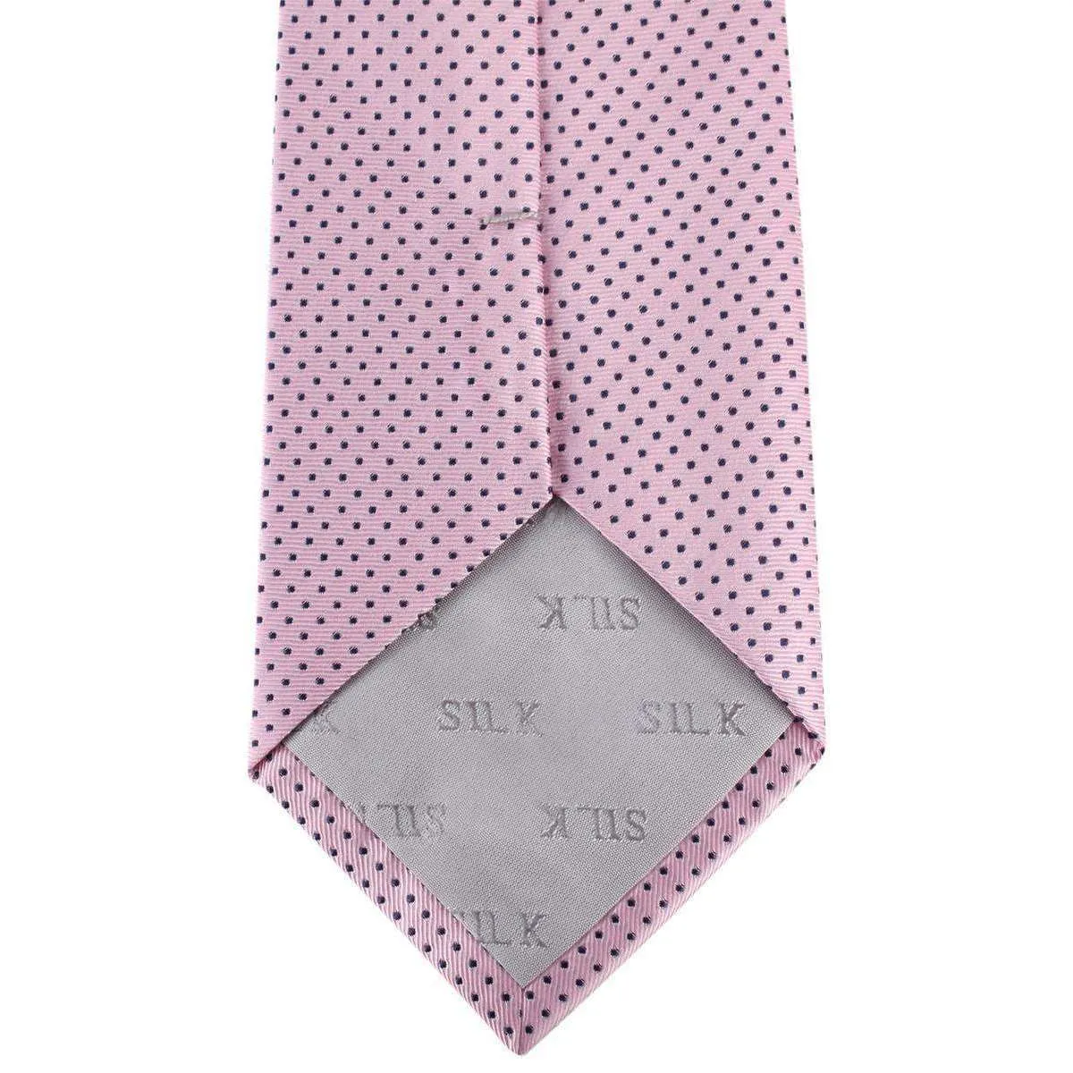 David Van Hagen Pin Dot Tie - Pink/Navy