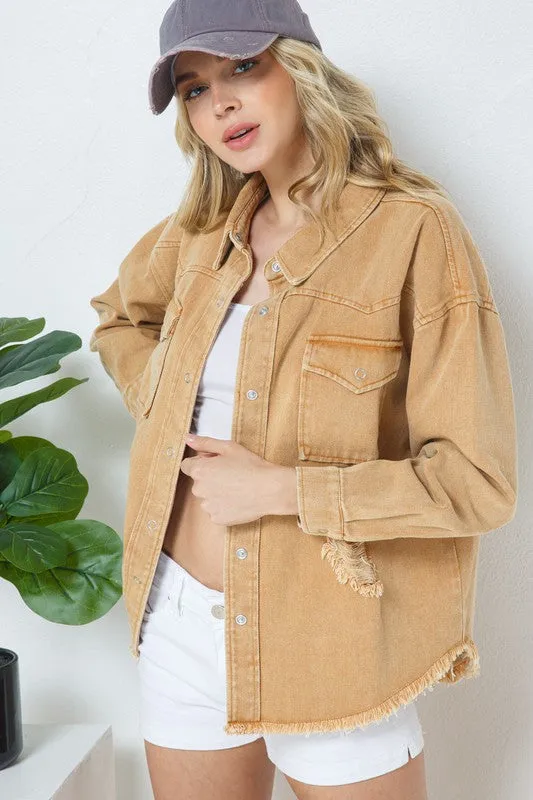 Denim Distressed Jacket