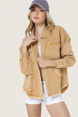 Denim Distressed Jacket