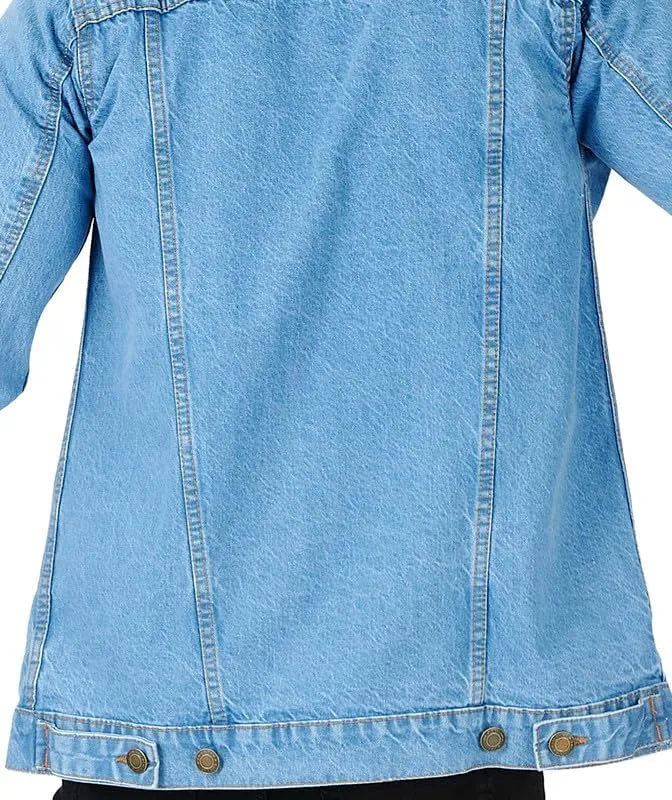 Denim Jacket Men - Casual Vintage Regular Fit Button Down Trucker Style  Mens Jean Jackets Stylish Everyday Outerwear