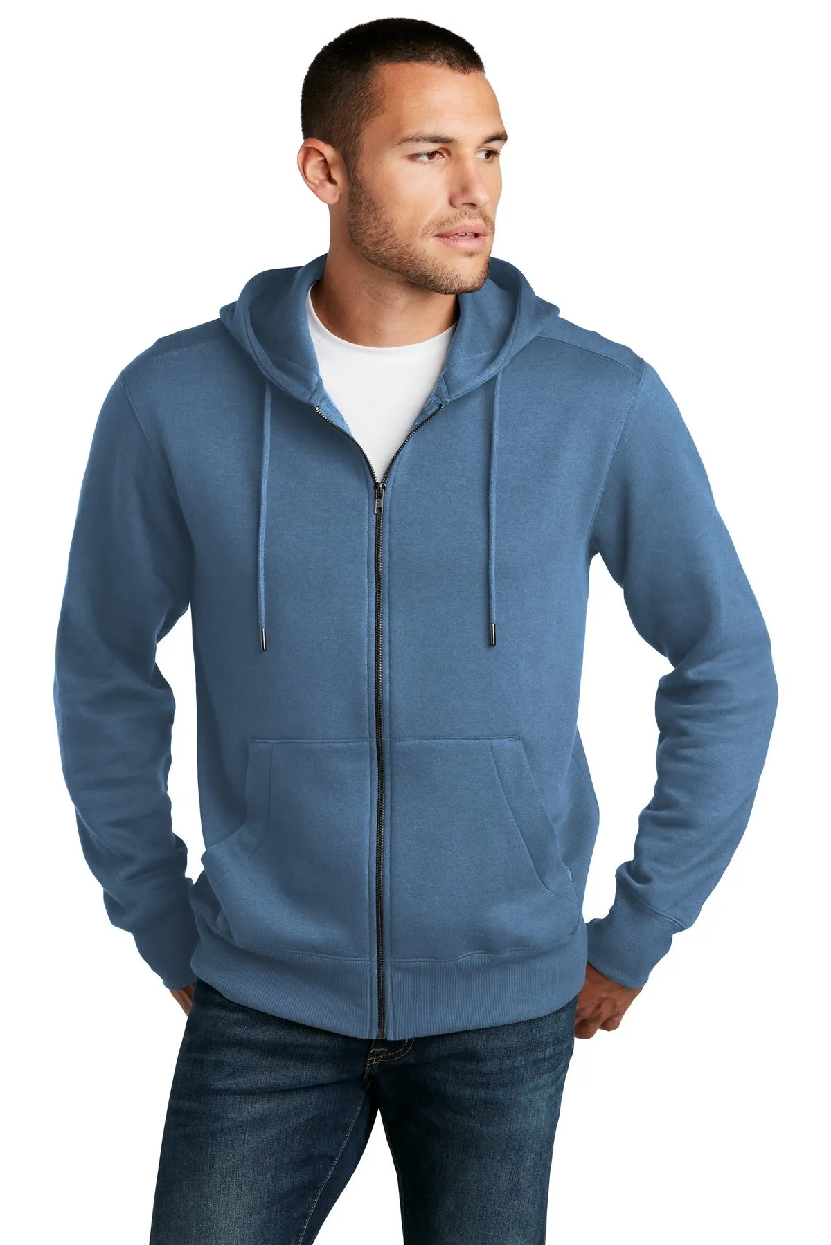 District Men's Perfect Weight Fleece Full-Zip Hoodie