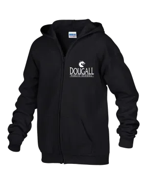 Dougall Youth Cotton Full Zip Hooded Sweatshirt with Embroidered Left Chest
