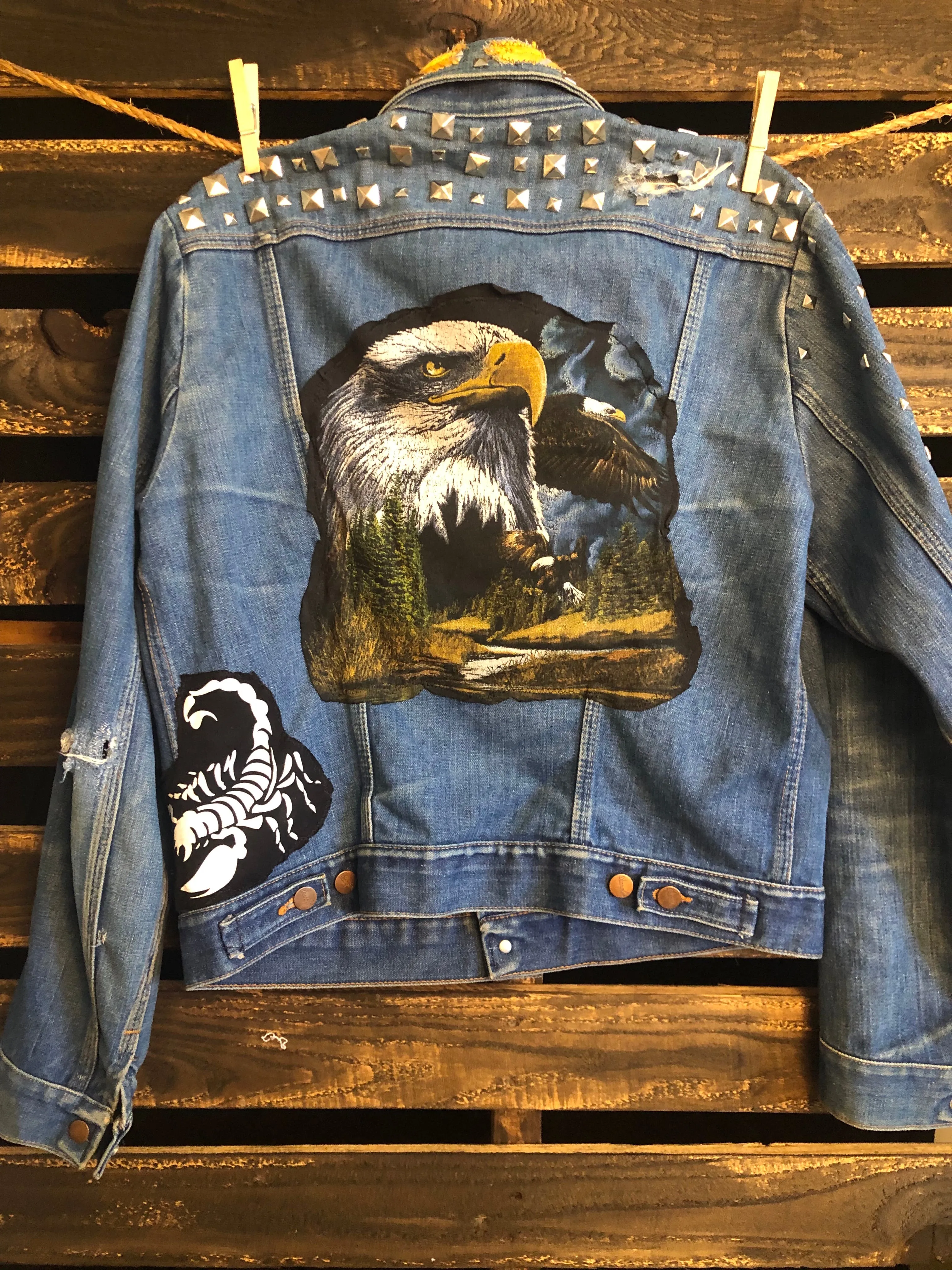 Eagles Motorcycle Denim Wrangler Jacket