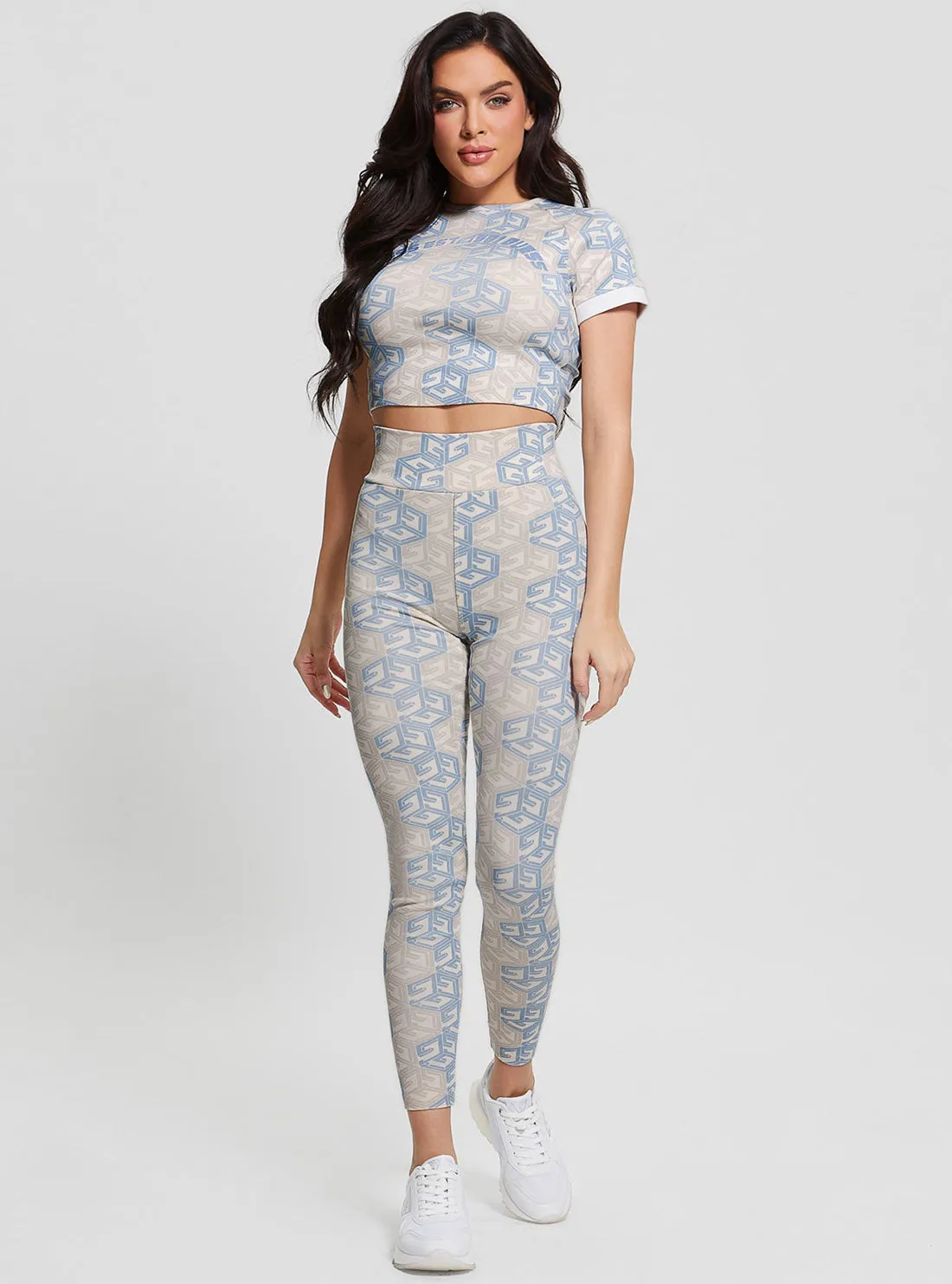 Eco Blue G Cube Active Crop Top