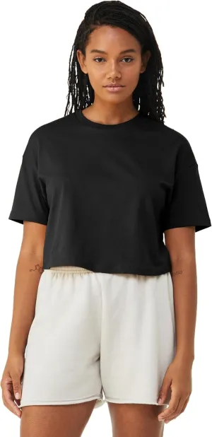Emmalise Women's Loose Fit Crop Top Tee Short Sleeves T-Shirt
