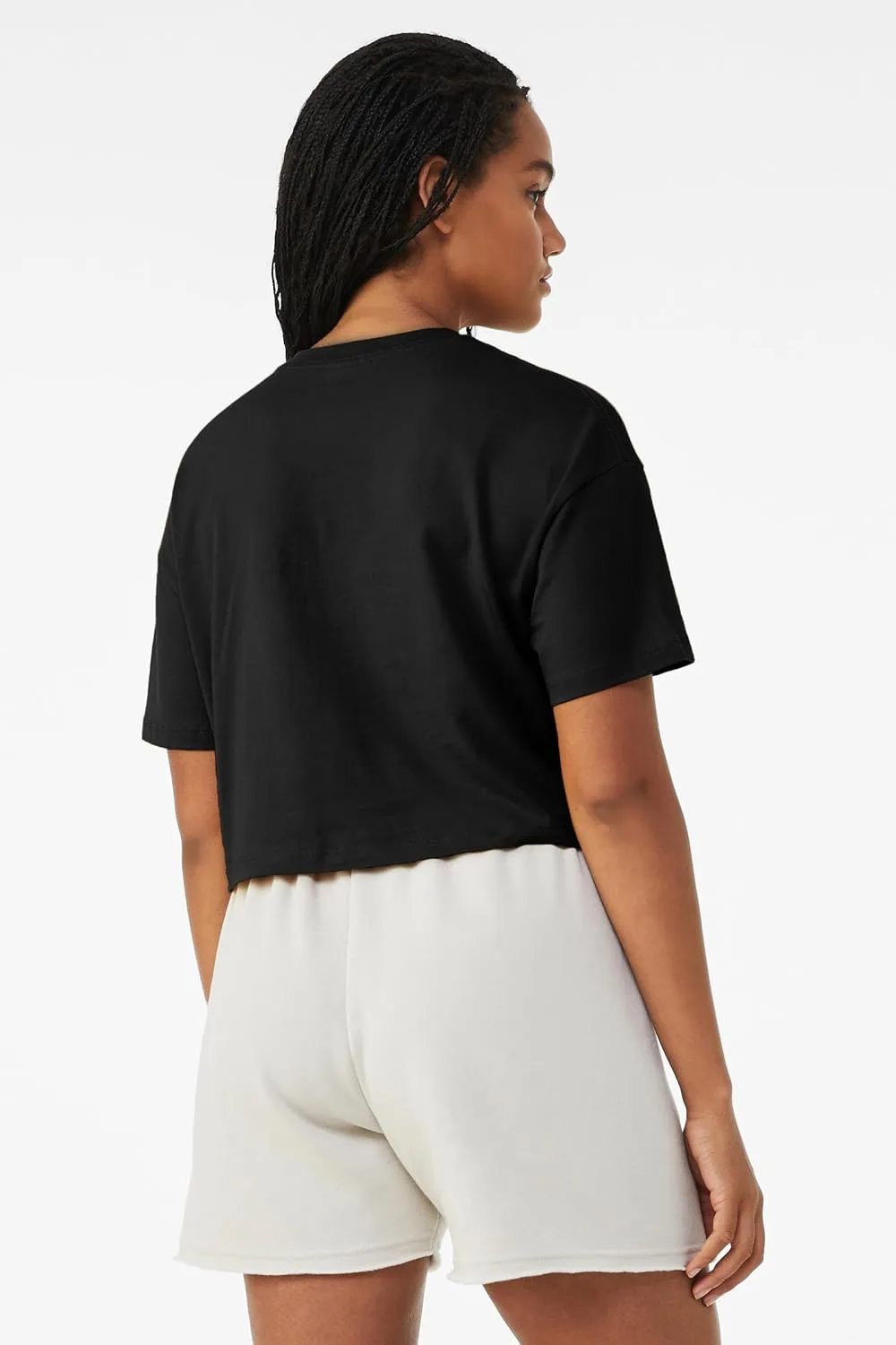 Emmalise Women's Loose Fit Crop Top Tee Short Sleeves T-Shirt
