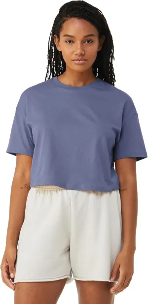 Emmalise Women's Loose Fit Crop Top Tee Short Sleeves T-Shirt