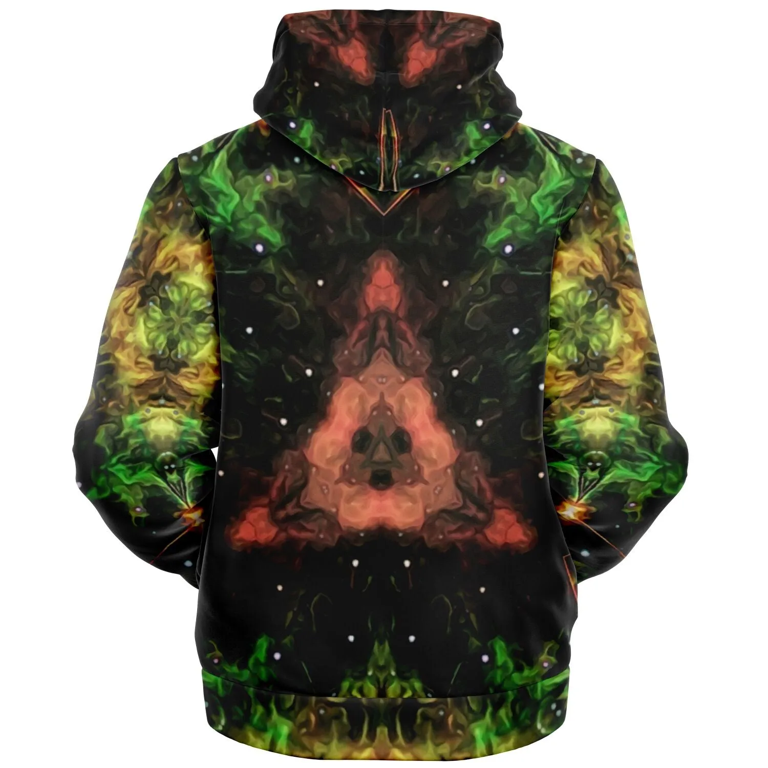 Eostarra Psychedelic Fleece-Lined Zip-Up Hoodie