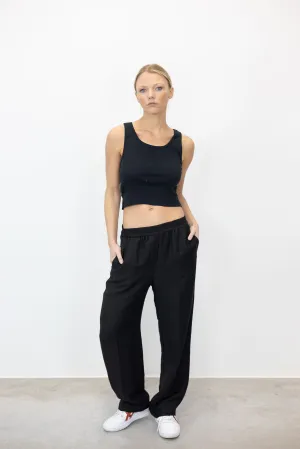 ETERNE CROPPED SCOOP NECK TANK TOP