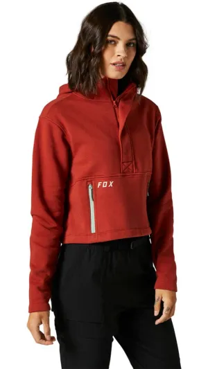 Fox WOMENS CALIBRATED DWR ZIP FLEECE - Red Clay