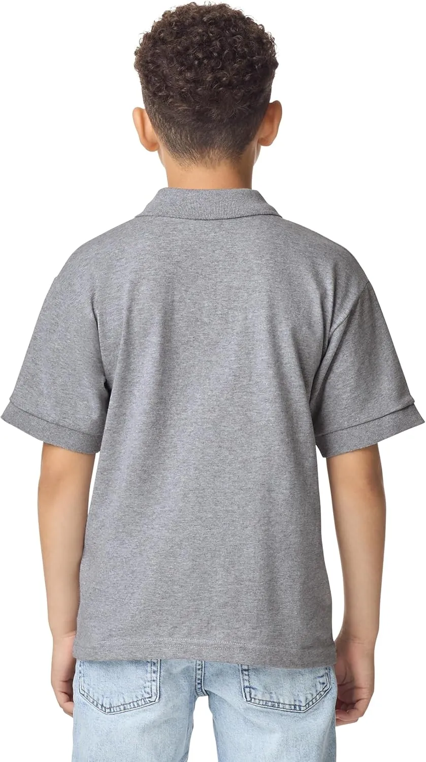 Gildan Kids' DryBlend Short Sleeve Polo, Style G8800b, 3-Pack