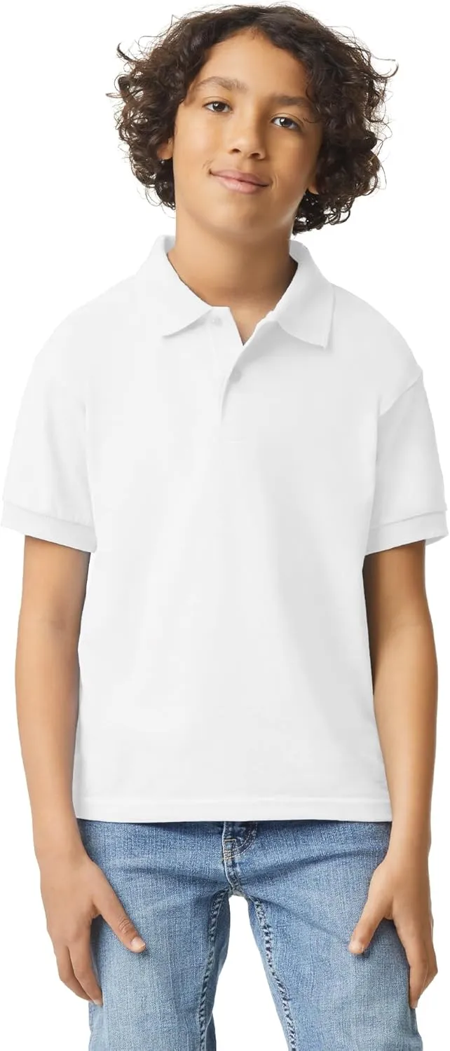 Gildan Kids' DryBlend Short Sleeve Polo, Style G8800b, 3-Pack
