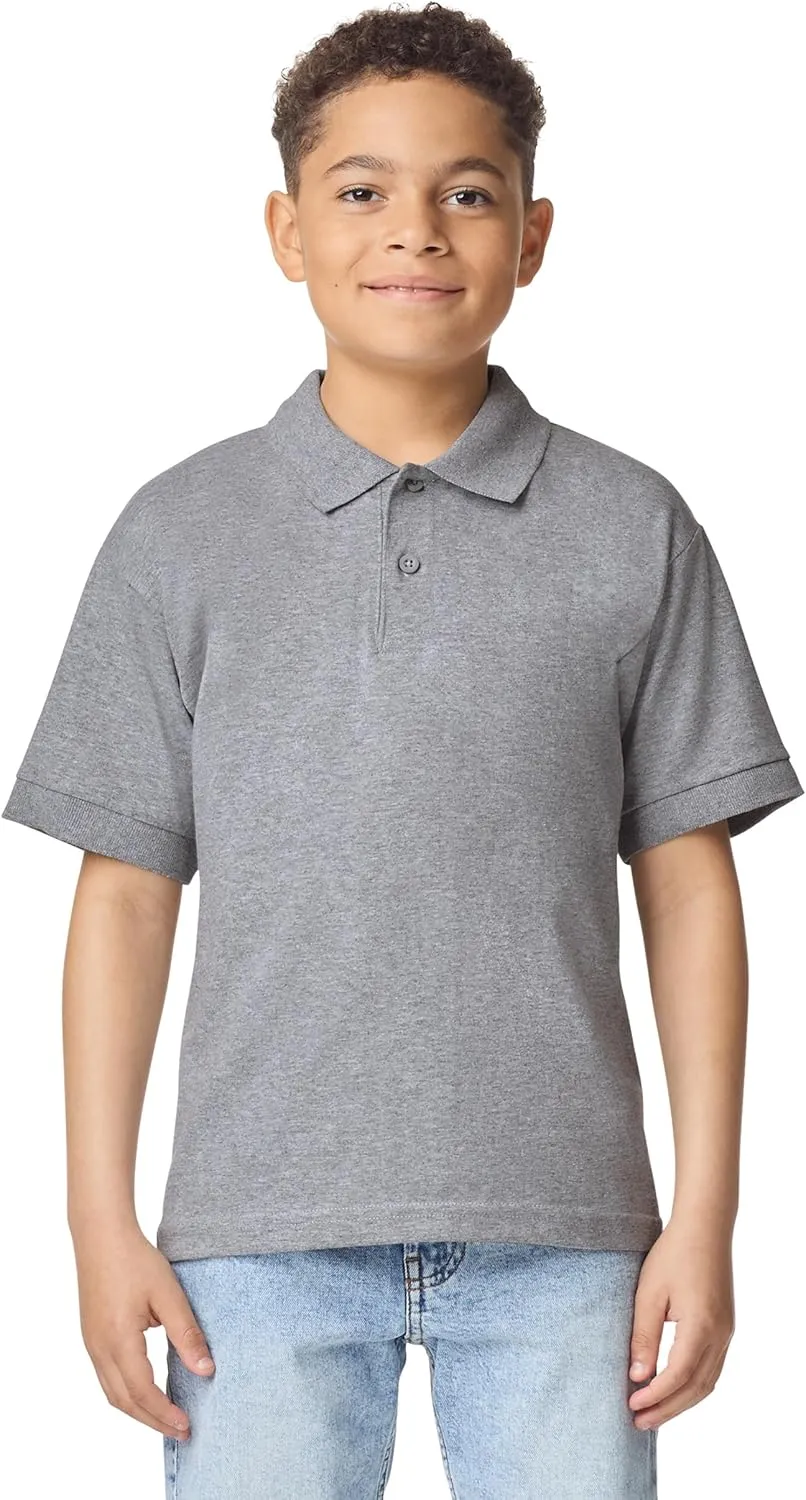 Gildan Kids' DryBlend Short Sleeve Polo, Style G8800b, 3-Pack