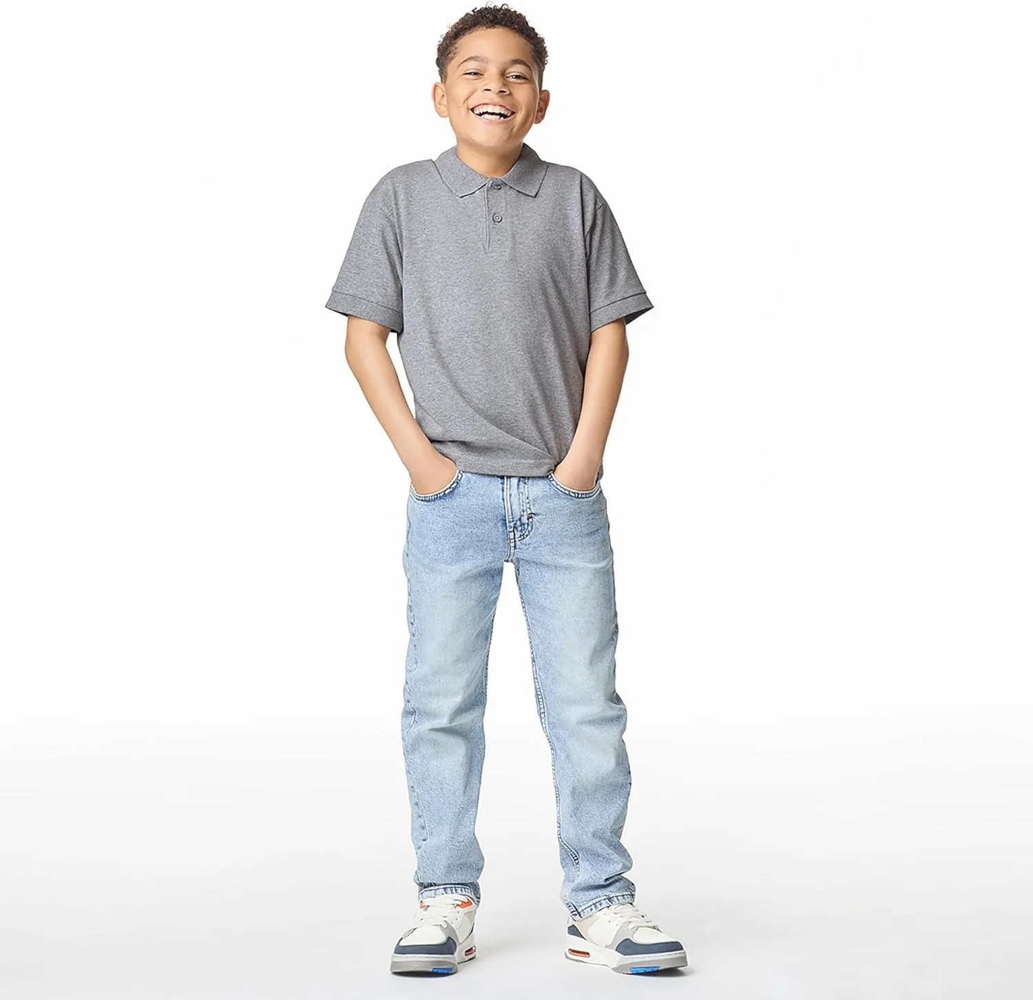 Gildan Kids' DryBlend Short Sleeve Polo, Style G8800b, 3-Pack