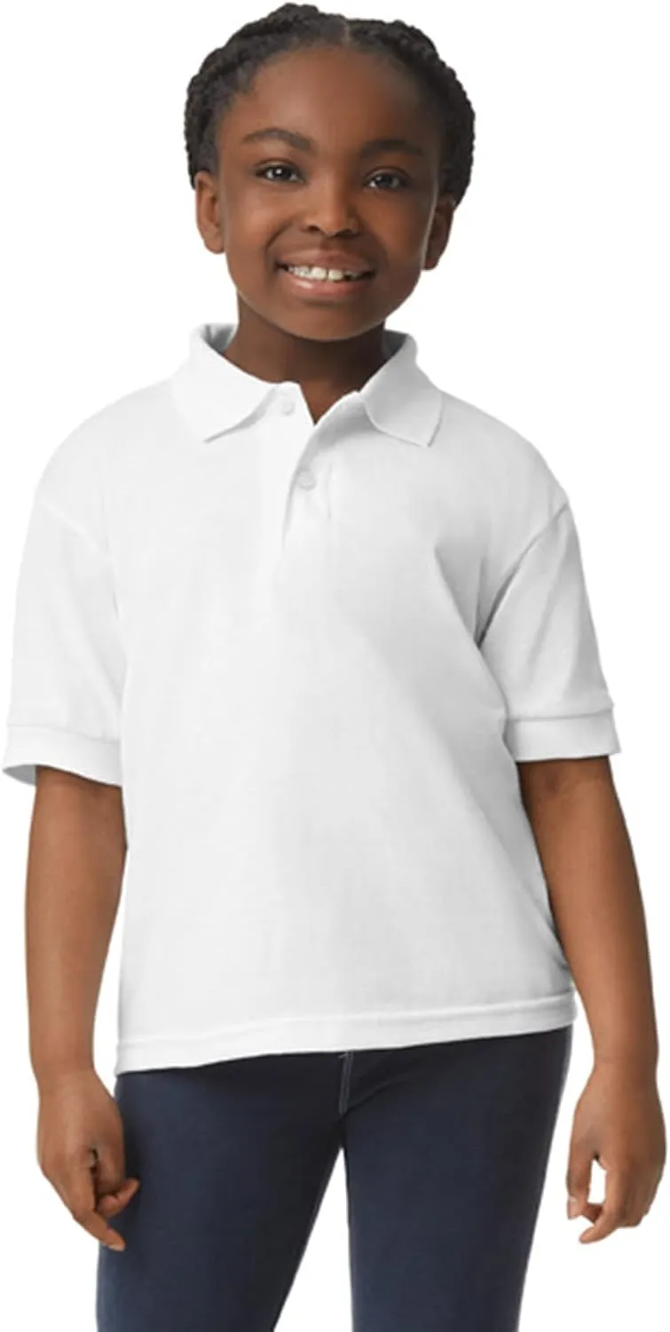 Gildan Kids' DryBlend Short Sleeve Polo, Style G8800b, 3-Pack