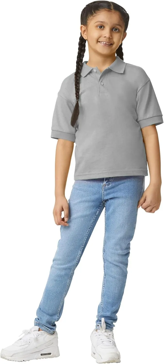 Gildan Kids' DryBlend Short Sleeve Polo, Style G8800b, 3-Pack