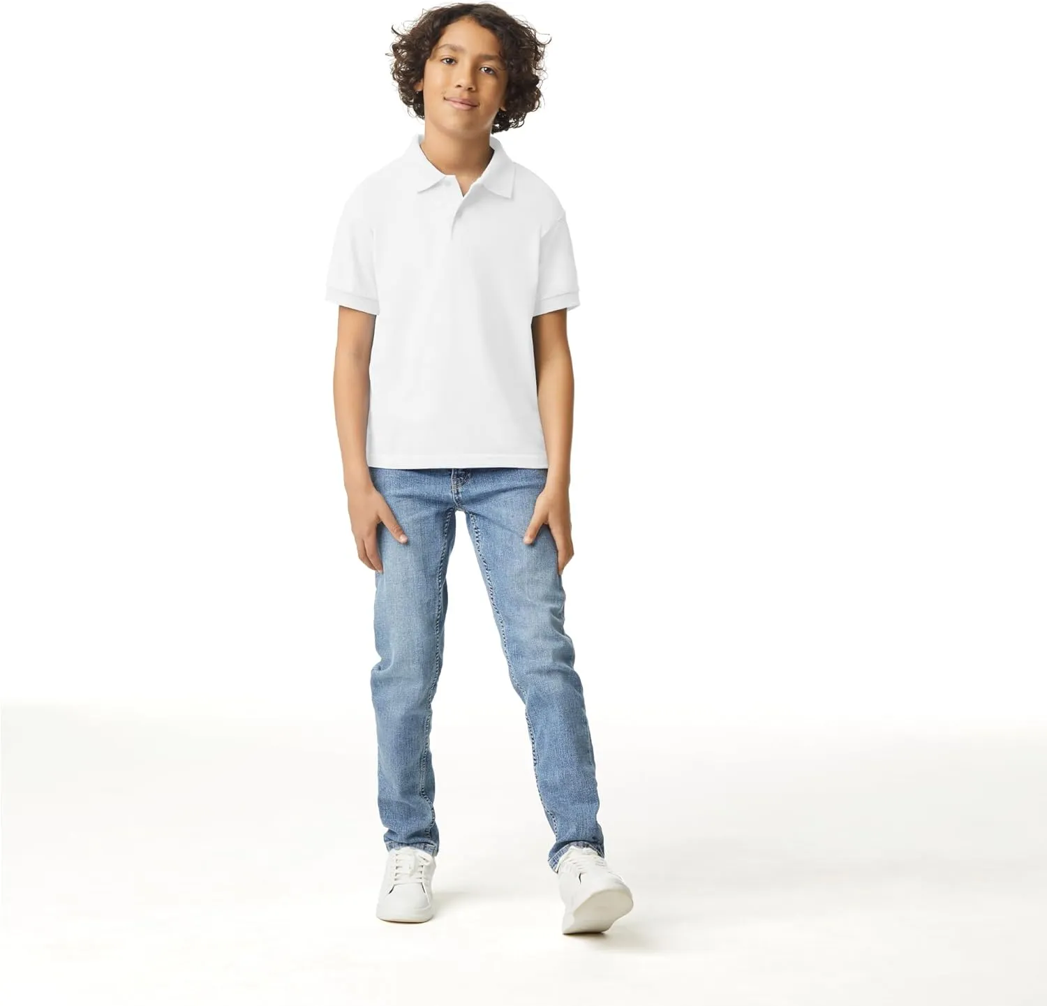 Gildan Kids' DryBlend Short Sleeve Polo, Style G8800b, 3-Pack