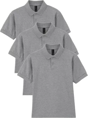 Gildan Kids' DryBlend Short Sleeve Polo, Style G8800b, 3-Pack