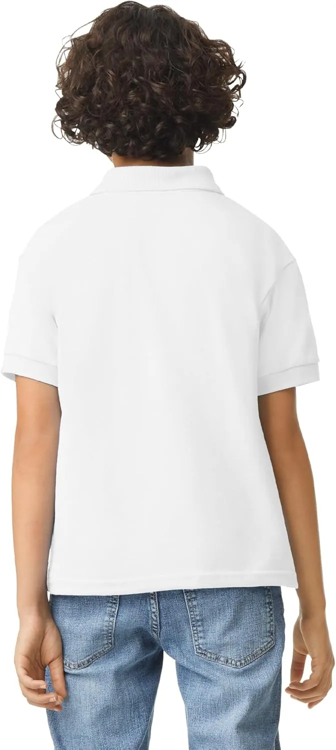 Gildan Kids' DryBlend Short Sleeve Polo, Style G8800b, 3-Pack