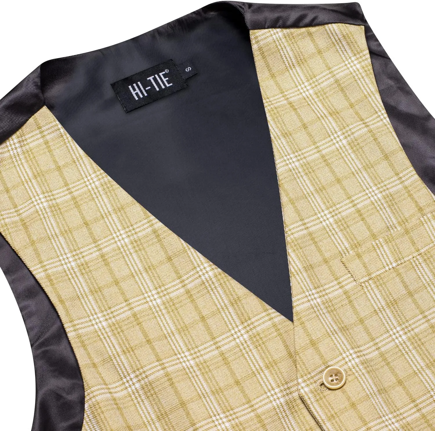 Hi-Tie Suede Leather Vest for Men Western Cowboy Vest Slim Fit Sleeveless V Neck Waistcoat Casual
