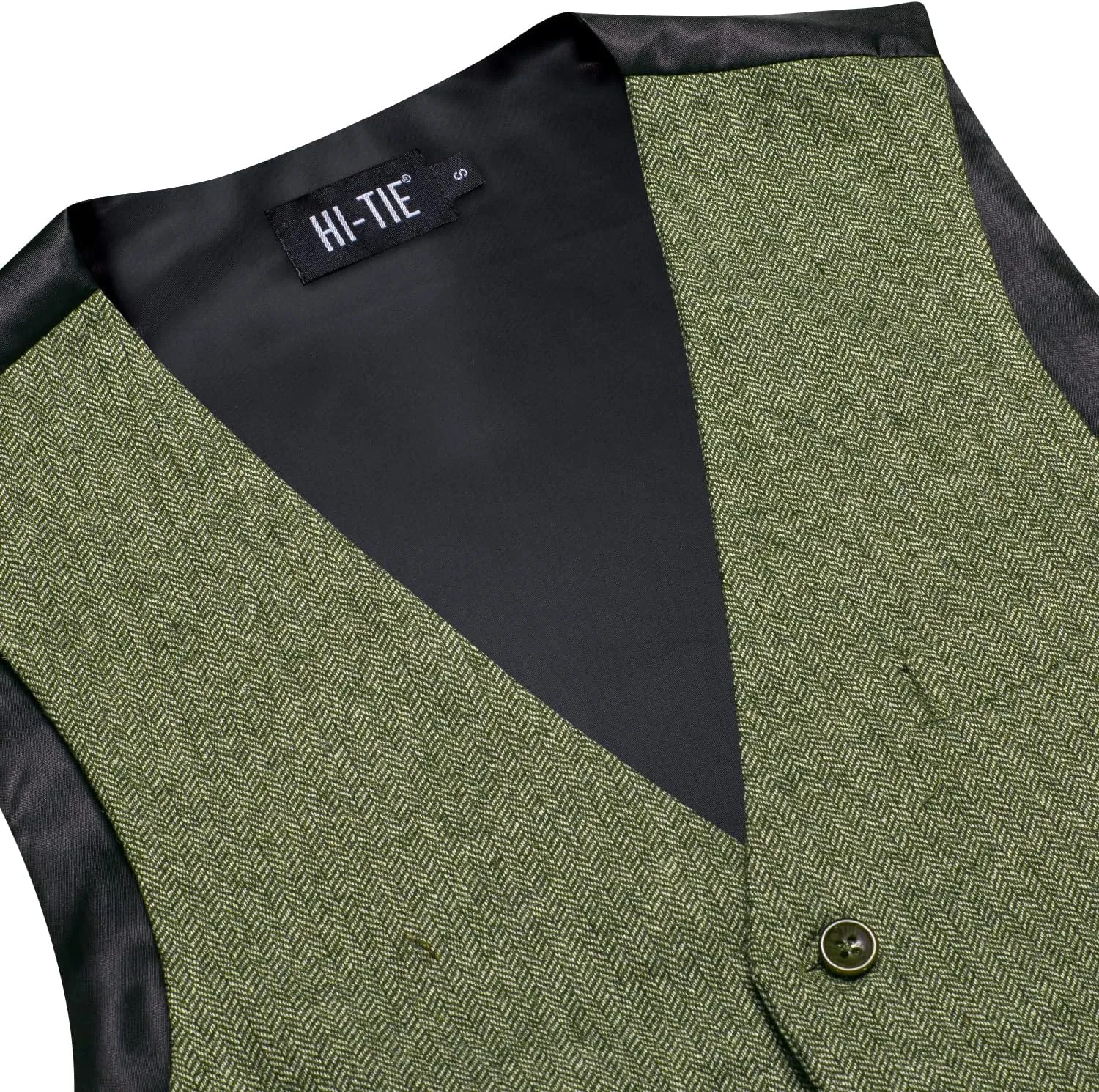 Hi-Tie Suede Leather Vest for Men Western Cowboy Vest Slim Fit Sleeveless V Neck Waistcoat Casual