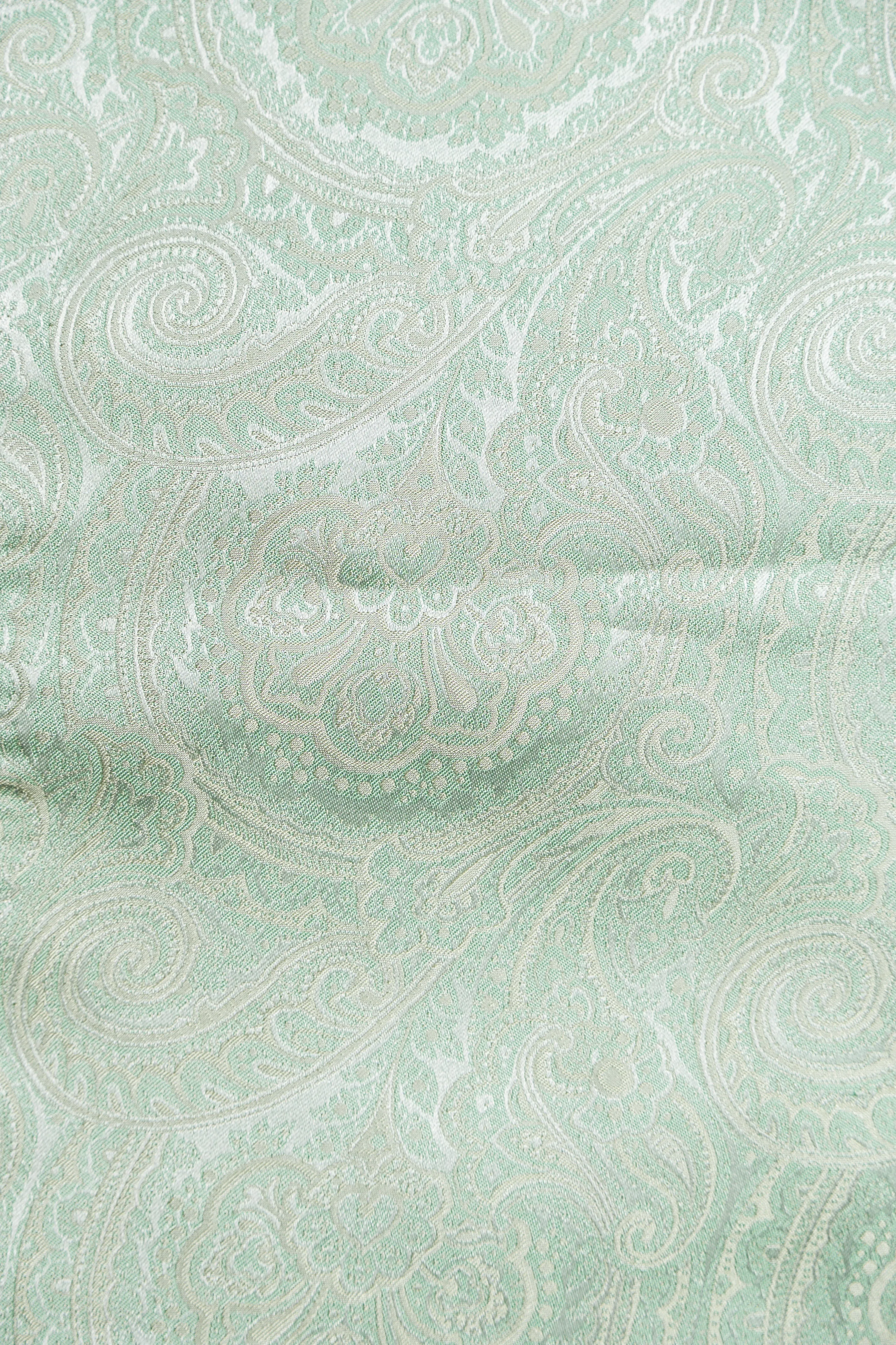 Knightsbridge Neckwear Sage Green Paisley Silk Tie
